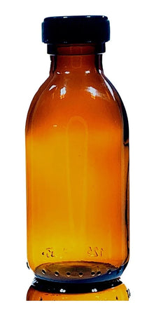 10 Pack Frasco Vidrio Botella Envase Ambar Jarabe 125ml Tapa
