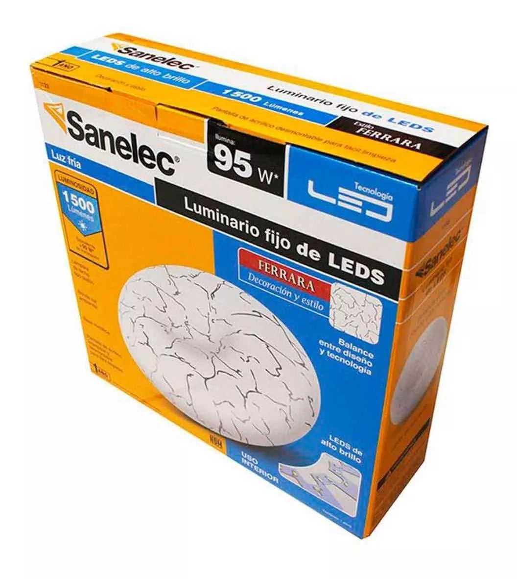 Luminario Plafón Redondo Led Sanelec 15w Ferrara 1133