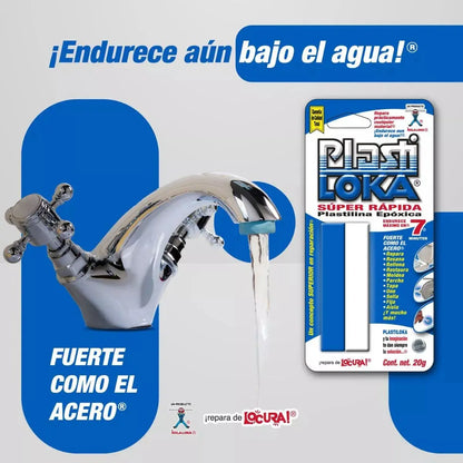 Plastiloka Azul Secado Rapido 20g Kola Loka Pastilina Epoxica - Dogotuls - detalle