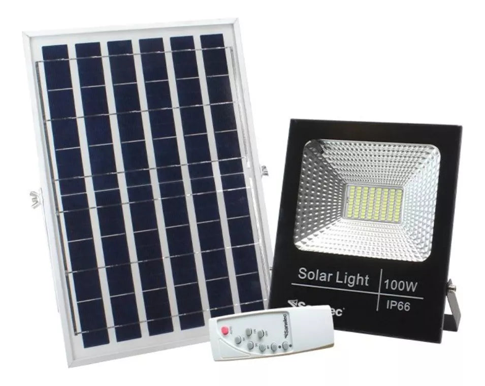 Reflector Led Sanelec Panel Solar 100w Eco Luz Fria