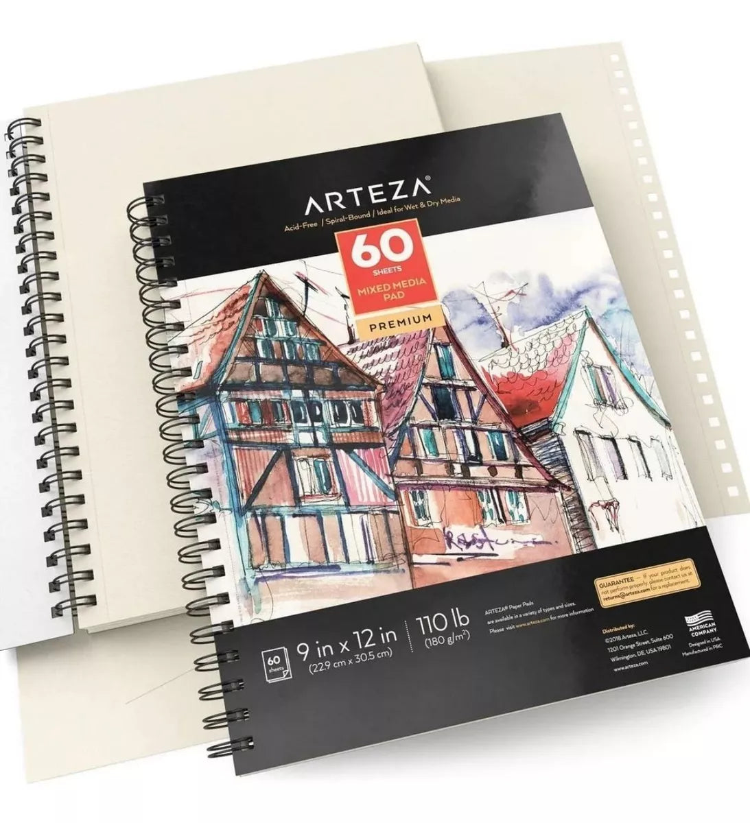 Set 2 Block Mixed Media 22x30 60h Microperforado Arteza