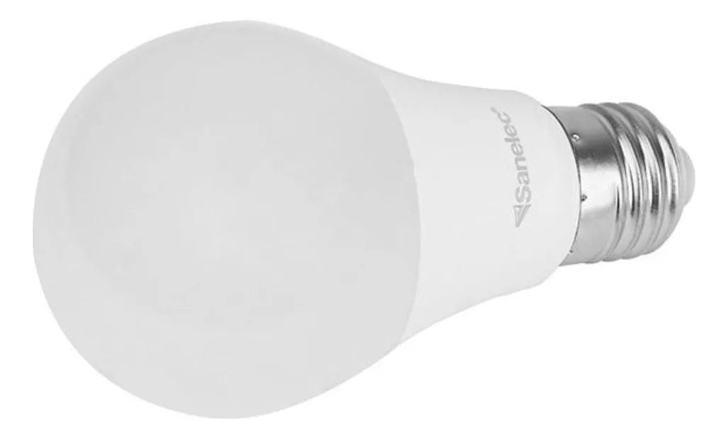 6 Pzs Foco Led Tipo A19 12w Sanelec Luz Blanca Fria 6500k