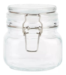 Contenedor Vidrio Hermético Tapa Clip 500 Ml Frasco Brocal