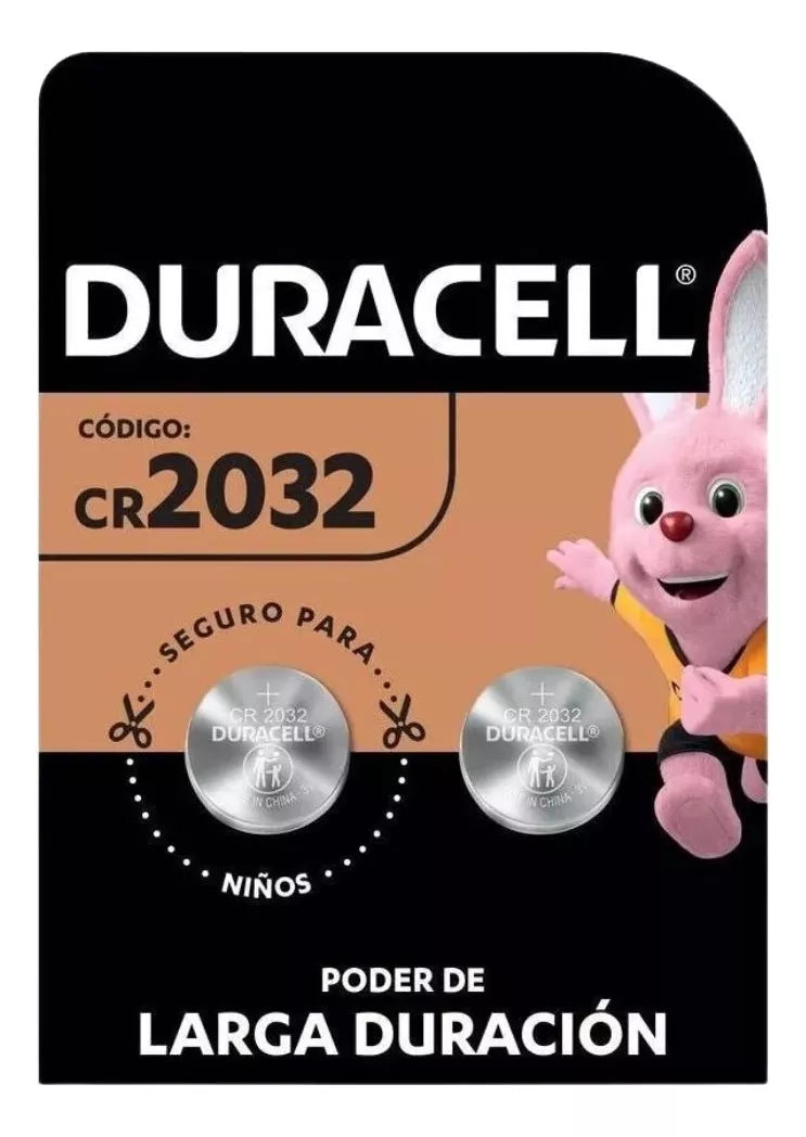 Pack De Pila Cr2032 Duracell Botón De Litio 3v No-recargable