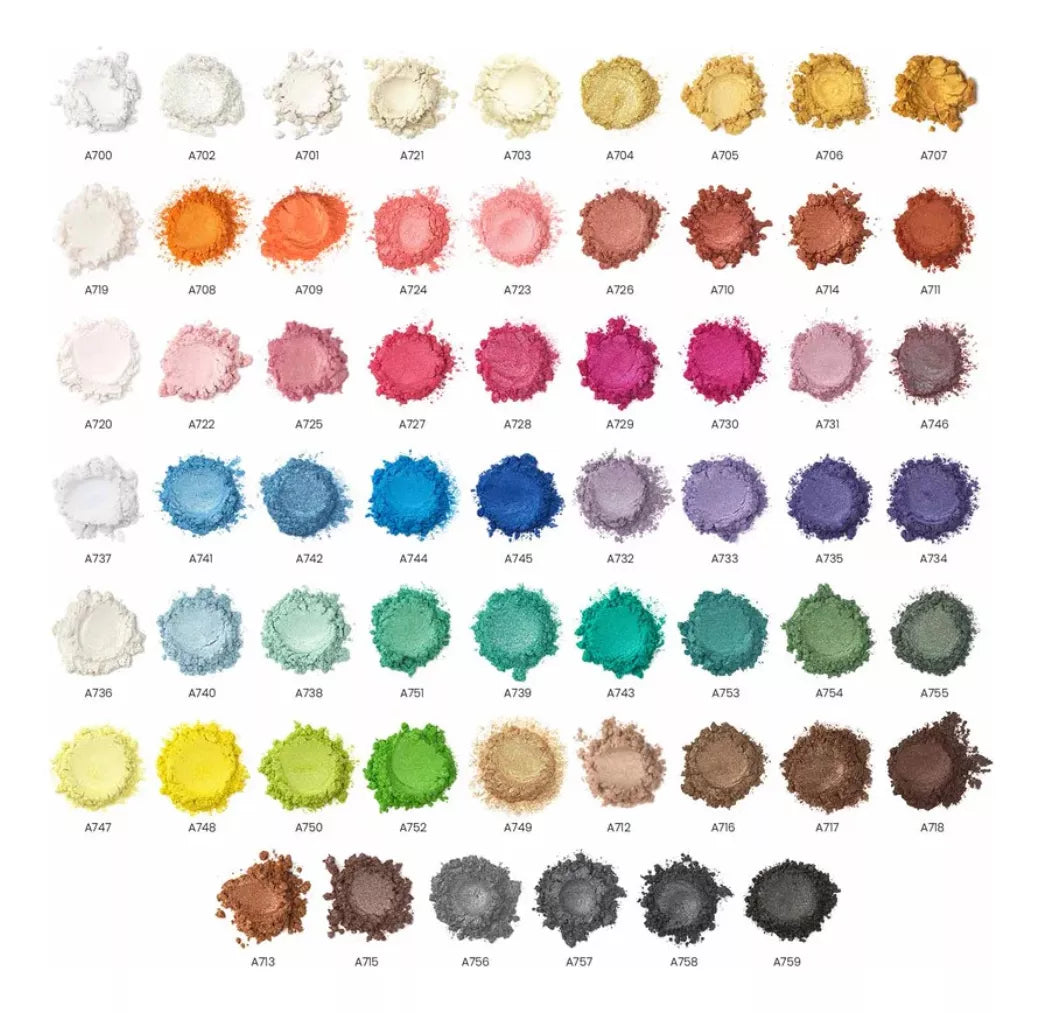Set 60 Botes Mica Polvo 5g Colores Arteza Multiuso