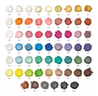 Set 60 Botes Mica Polvo 5g Colores Arteza Multiuso