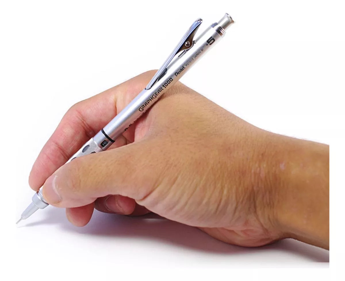 Lapicero Profesional Pentel Graphgear Plata Dibujo 0.5mm