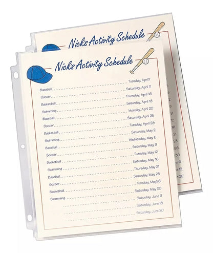 50 Protectores Hojas Avery Tamaño Carta Transparente Carpeta