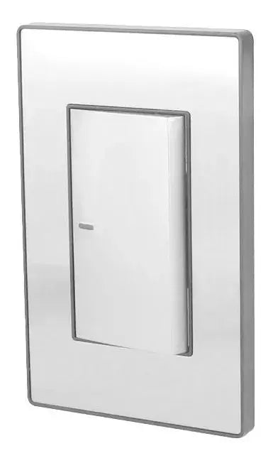 Placa Un Apagador Escalera Sanelec Cordoba Acero Inox. 4631 - Sanelec - vista lateral