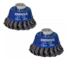 2pz Cepillo Copa Trenzado 2898 Tenazit Limpieza Metales Azul