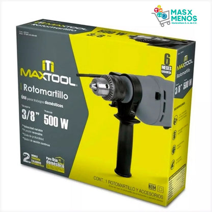 Rotomartillo Gris Aksi 1/2" 500W Profesional Concreto, Madera y Metal