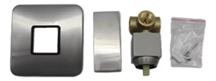 Mezcladora Monomando Cuadrada Meer Regadera Plateado Satin - CNX - detalle