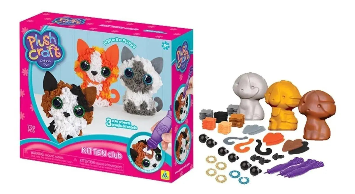 Peluche Armable Club Gatitos Plush Craft Minis Colección - Roel - vista lateral