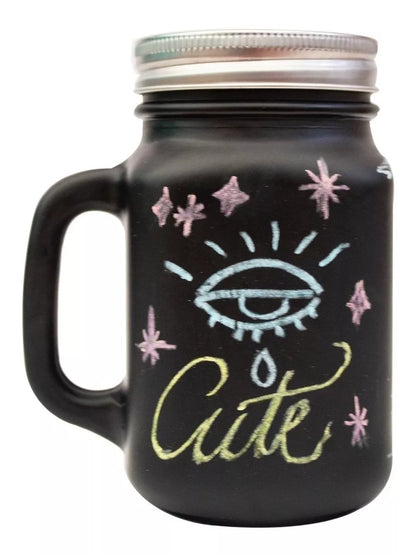 6 Pack Mason Jar Personalizar Con Gis Tarros Envas Pizarra