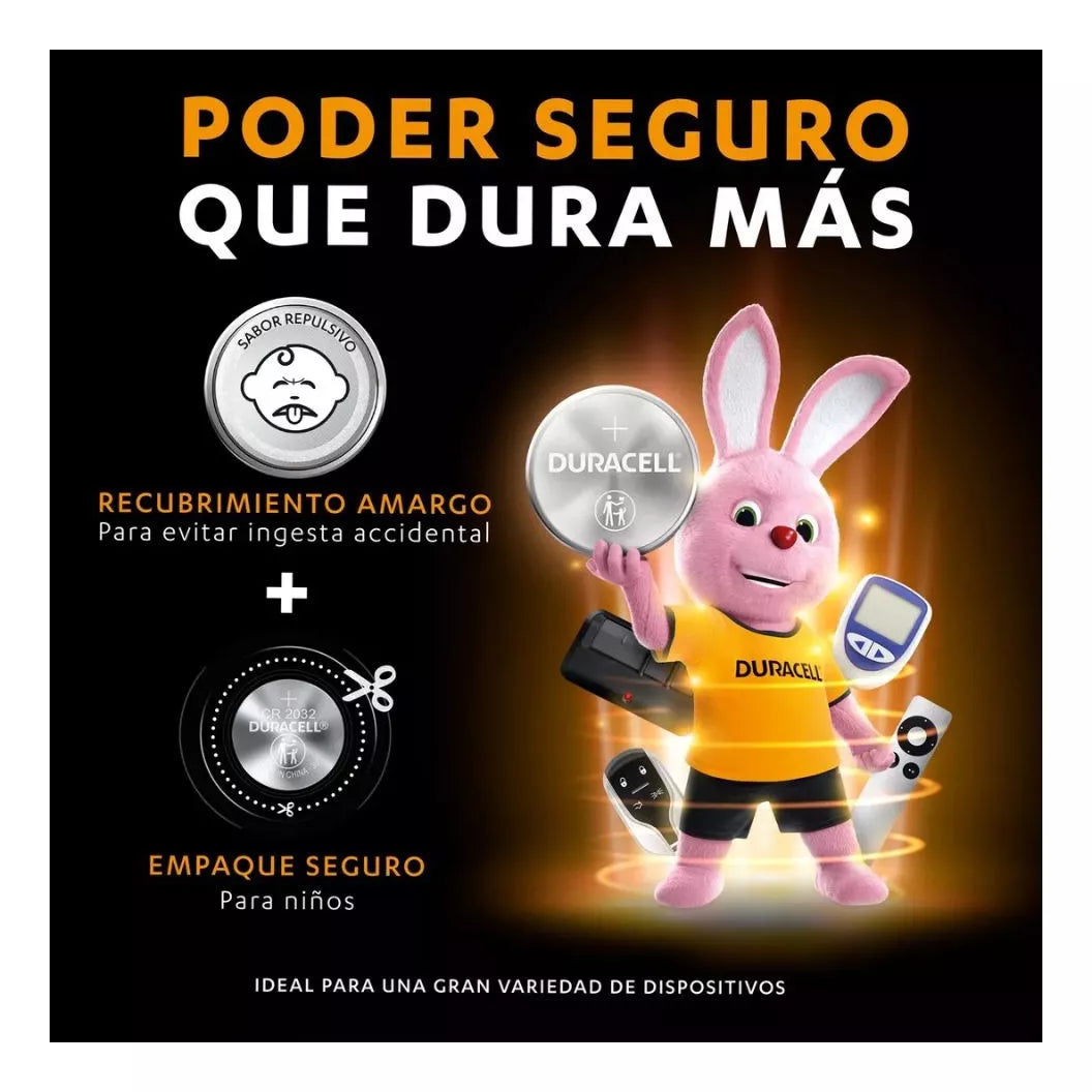 Pack Pila Cr2025 Duracell Tipo Moneda 3v Litio No-recargable