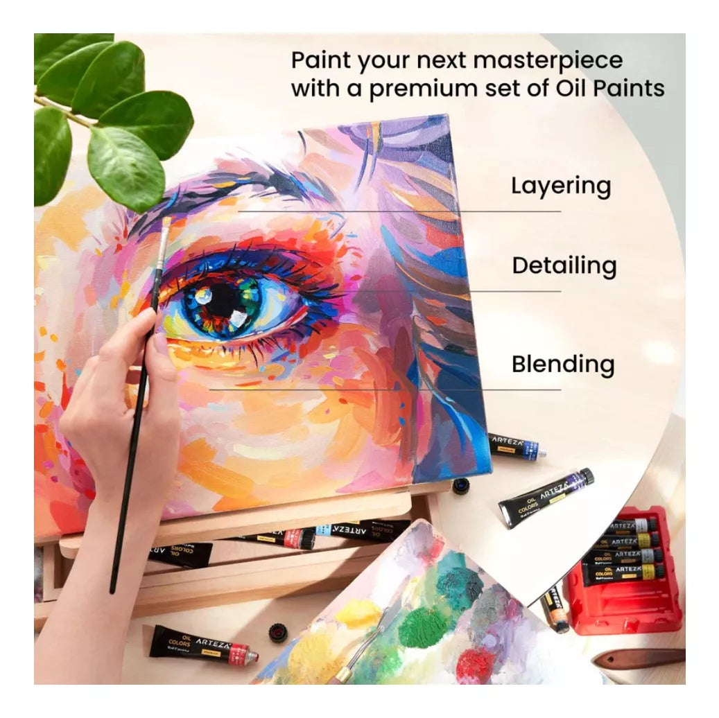 Set 24 Pinturas Oleo 12 Ml Colores Surtidos Arteza