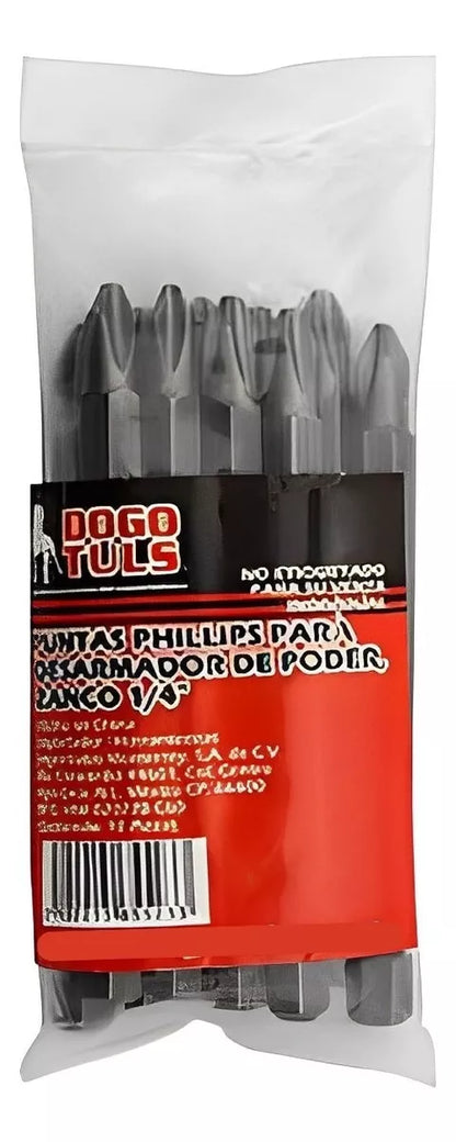 10 Puntas Tipo Phillips Desarmador 75mm Ph 2 Dogotuls