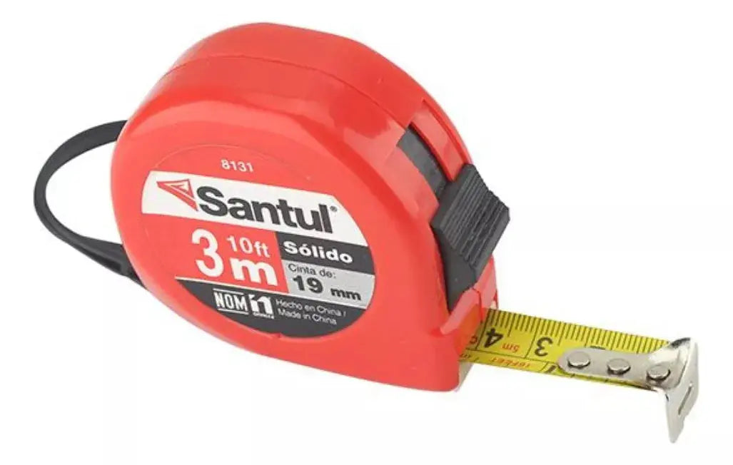 Flexómetro Sólido 3m X 16mm Santul Carcasa Abs Medición - Santul - vista lateral