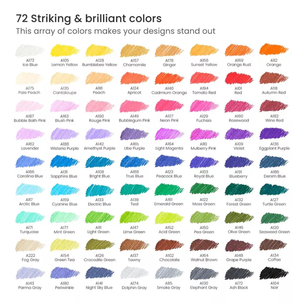 72 Boligrafos Fineliner Inkonic 0.4 Mm Colores Arteza