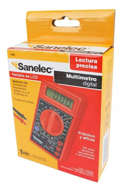 Multimetro digital Sanelec Dt-830b 250-750v Modelo 1585 - Sanelec - detalle