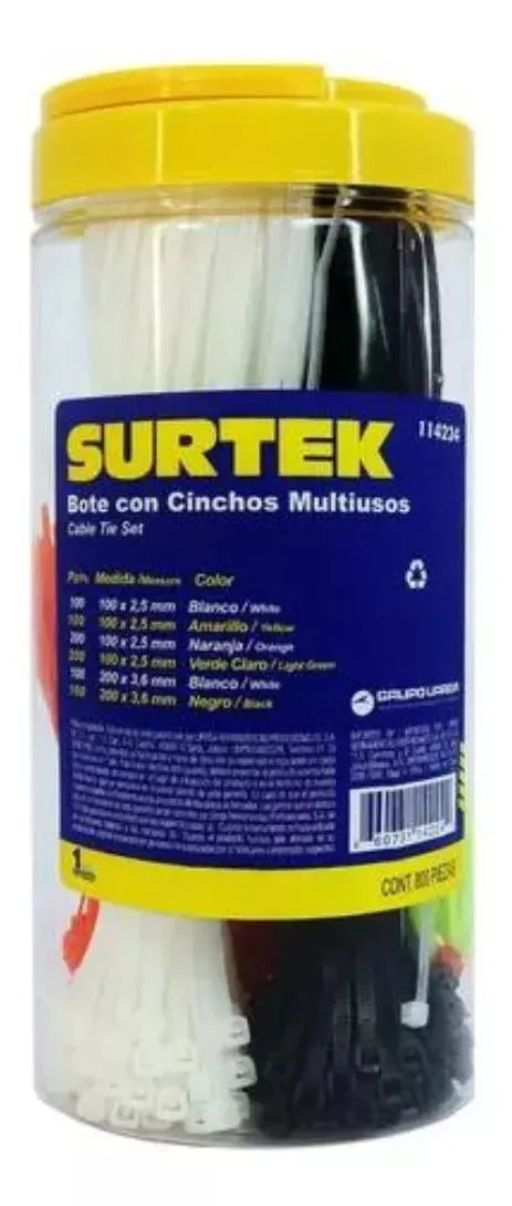800 Piezas Cinchos Plasticos Surtidos Surtek Multiusos - Lock