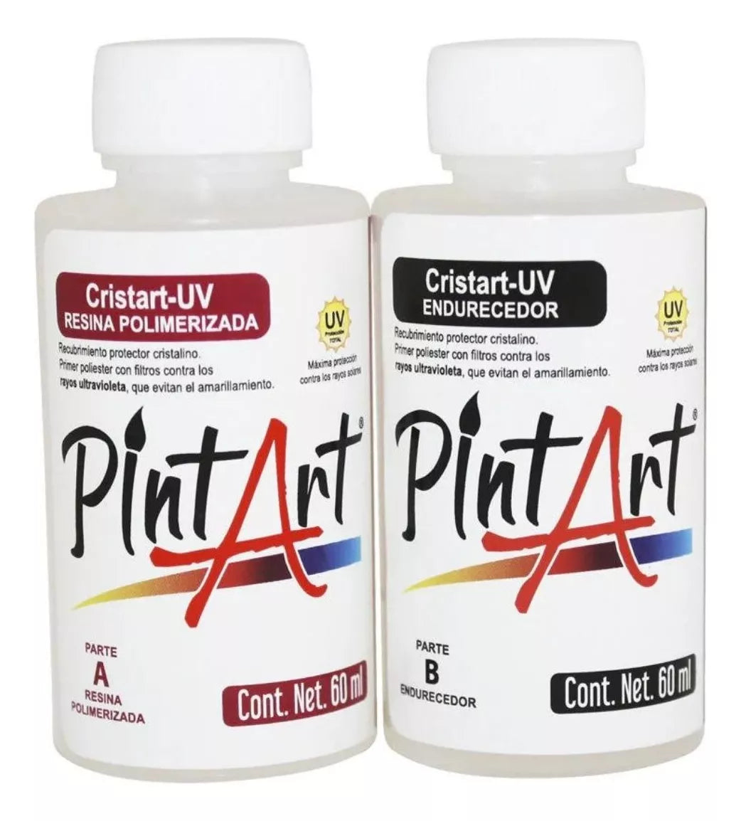 Resina Cristart Ultravioleta (a+b) Pintart 60ml Epoxica