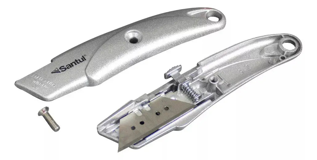 Navaja Retráctil 152mm Aluminio Santul Multiusos Ergonómico - Santul - detalle