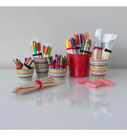 Tiras Organizadoras de Cables Velcro Gris – Paquete de 30 Cintas