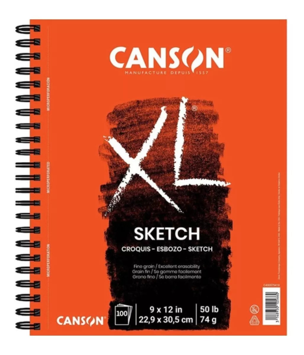 Canson Xl Sketch Libreta Cuaderno Block Dibujo 22.9x30.5cm