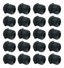 Pack 20 Conectores Glandula Nylon Argos 1/2 Pulgada Negro - Argos - empaque