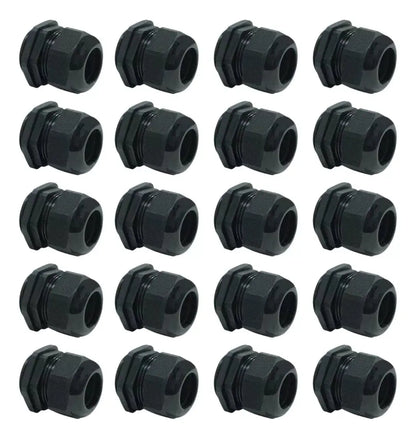 Pack 20 Conectores Glandula Nylon Argos 1/2 Pulgada Negro - Argos - empaque