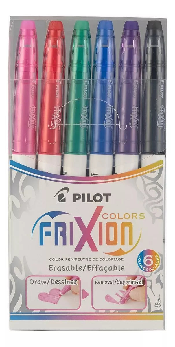 6 Marcadores Frixion Colors Pilot Tinta Borrable Colores