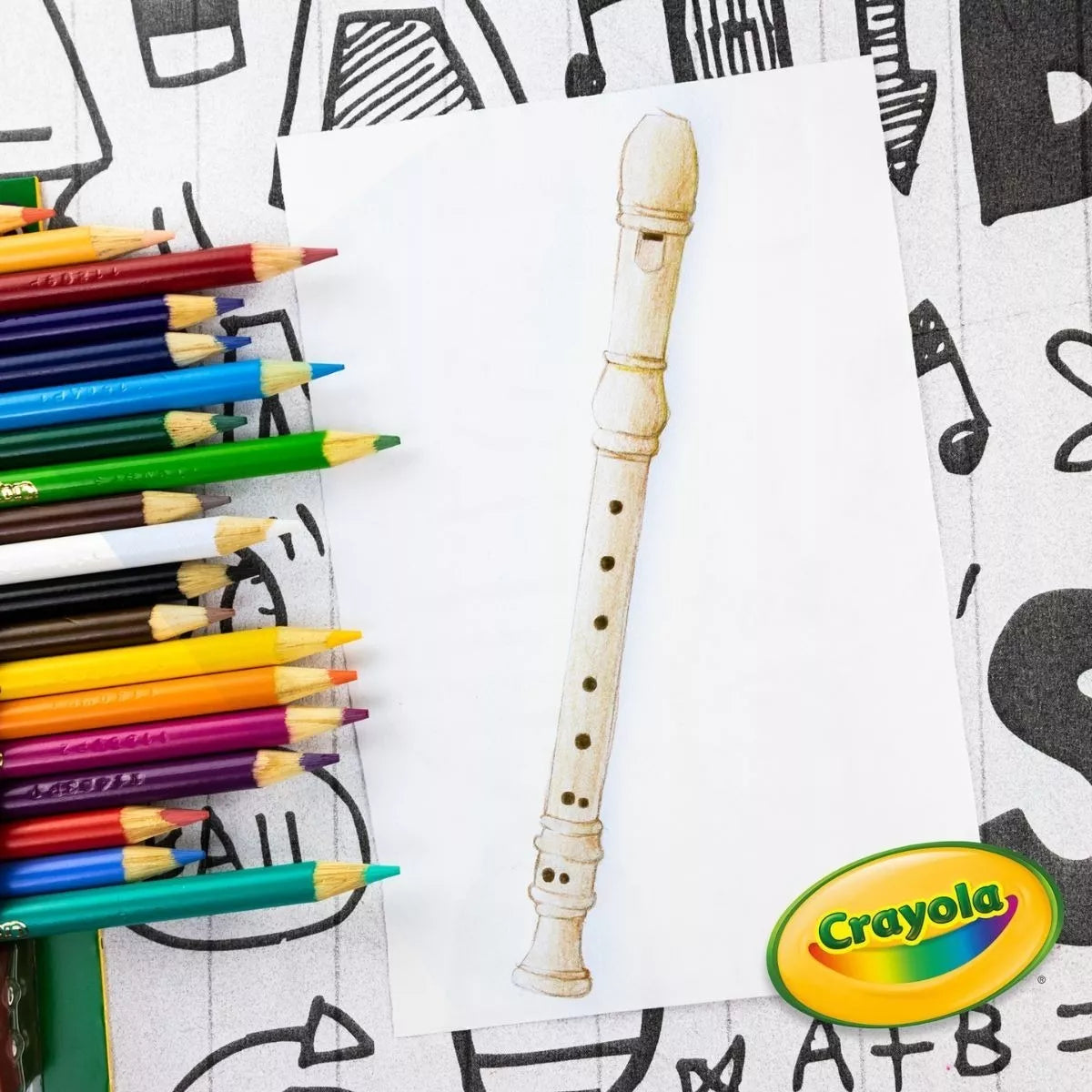 Caja 12 Lapices Colores Redondos + Sacapuntas Dibujo Crayola