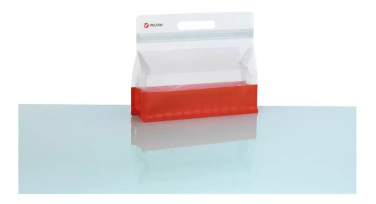 2 Bolsa Plástico Hermética Velcro® Almacena Zip Reusable
