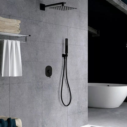 Mezcladora Monomando Regadera Meer Color Negro Mate