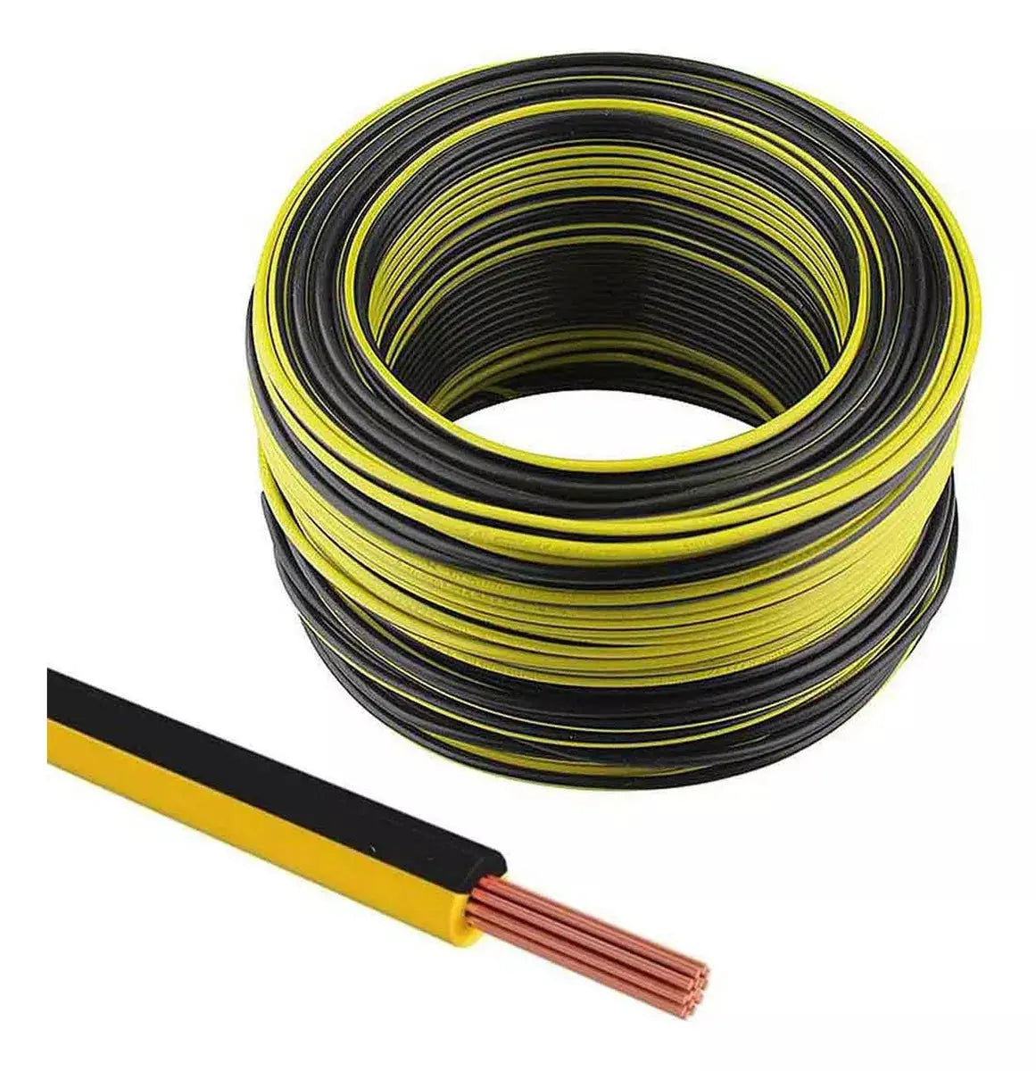 SANTUL, Cable Alucobre, Flexible y Ligero, Antiflama y Resistente, Rollo de 100 metros, Color Negro, Modelo 4082 - Sanelec - empaque