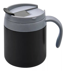 Taza Termo 350ml Negro Plastico Y Acero Inoxidable