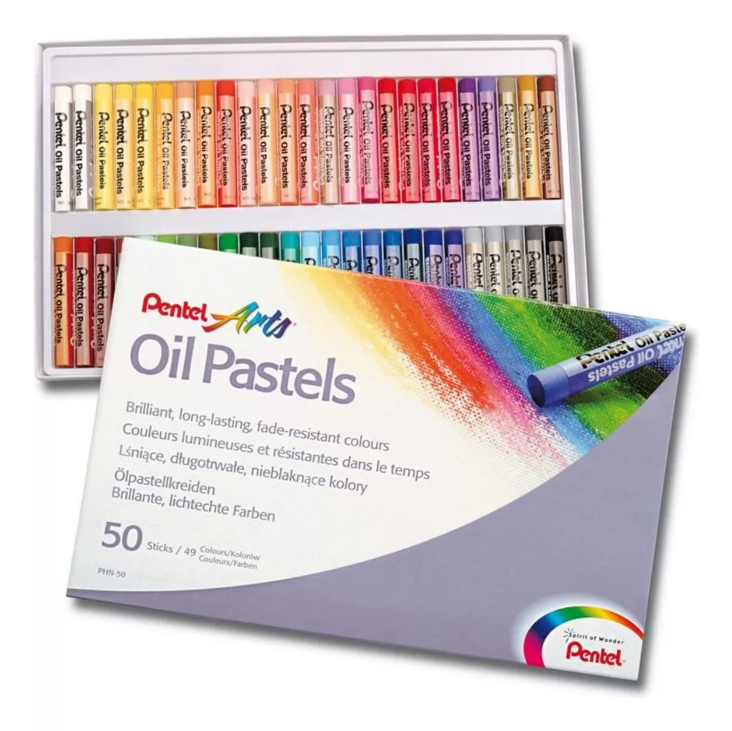 50 Pasteles Gises Tizas De Aceite Pentel Arts Redondos