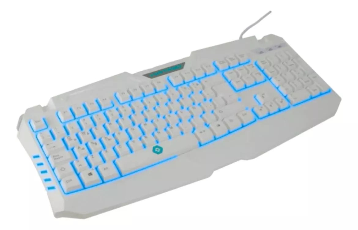 Kit Gamer Teclado Mouse Audifonos Mousepad Vortred Blanco