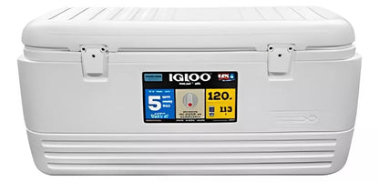 Hielera 113,56 L Igloo 188 Latas 120qt Modelo Polar Blanca