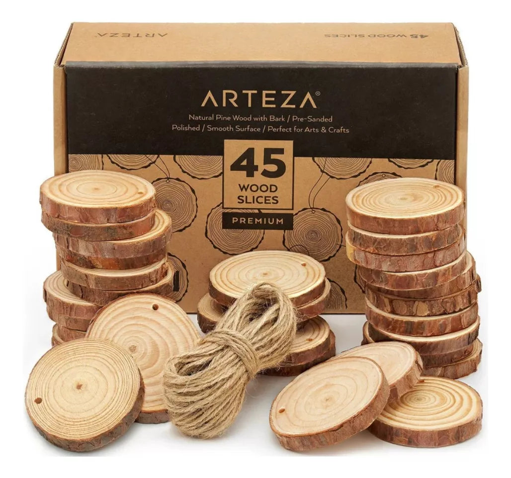 Lienzos Madera 45 Pzas Circulares 2.4 Pulgadas Arteza