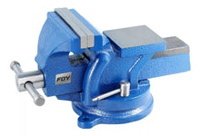 Tornillo Banco 5'' Foy Base Giratoria Azul Hierro