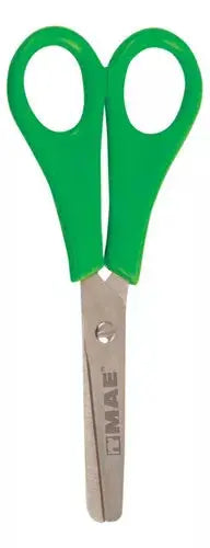 Tijera Escolar Mae 5 Pulgadas Punta Roma Con Regla MAE