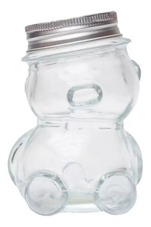 12p Frasco Vidrio Osito Dulcero Regalo Bautizo Recuerdo