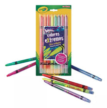 8 Crayones Twistables Extremos Colores Neon Largos Crayola