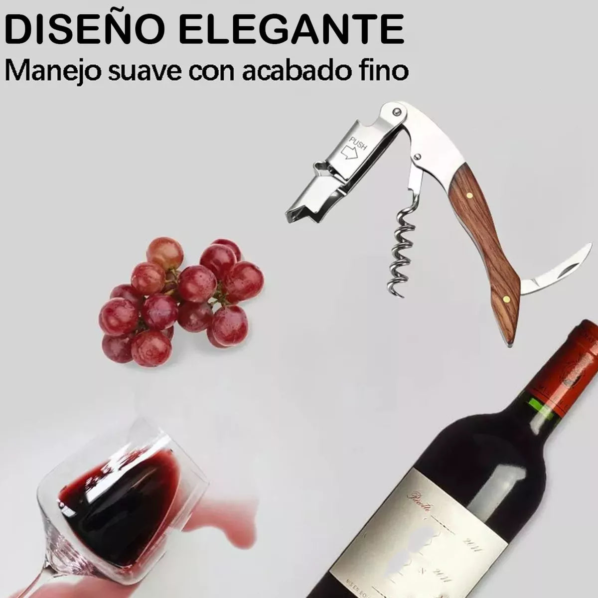 Sacacorchos Profesional Descorchador Destapador Vinos 5 Pzs