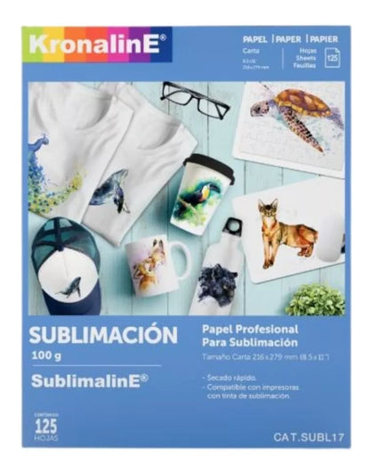 250 Hojas Papel Sublimacion Carta Sublimar Subl17 Kronaline