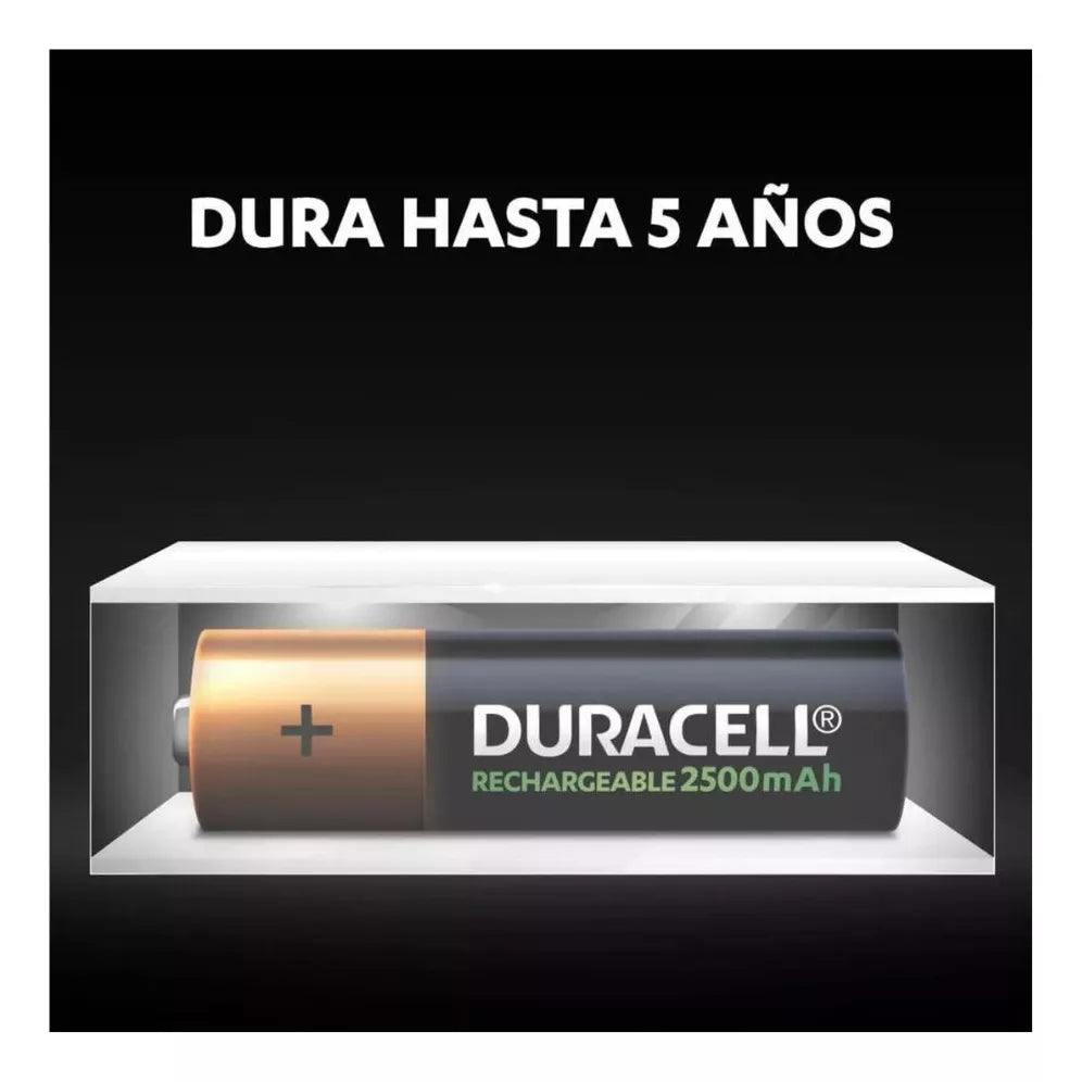 Pack 2 Pilas Recargables Duracell Nimh Modelo Aa 2500 Mah