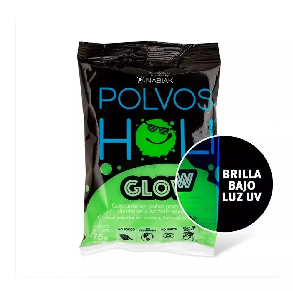 Polvos Holi Glow 75gr Fiestas Eventos Colors Elegir Color - Marchante MX
