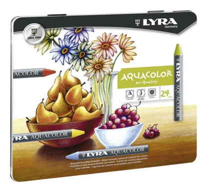 Set 24 Crayones Lyra Aquarell Estuche, Crayón Acuarelable - lyra - vista lateral